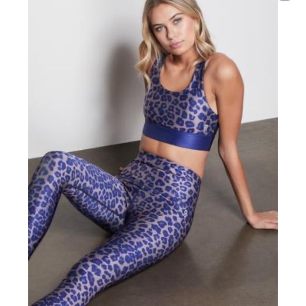 NWOT Good‎ American Purple Animal Print Sports Bra